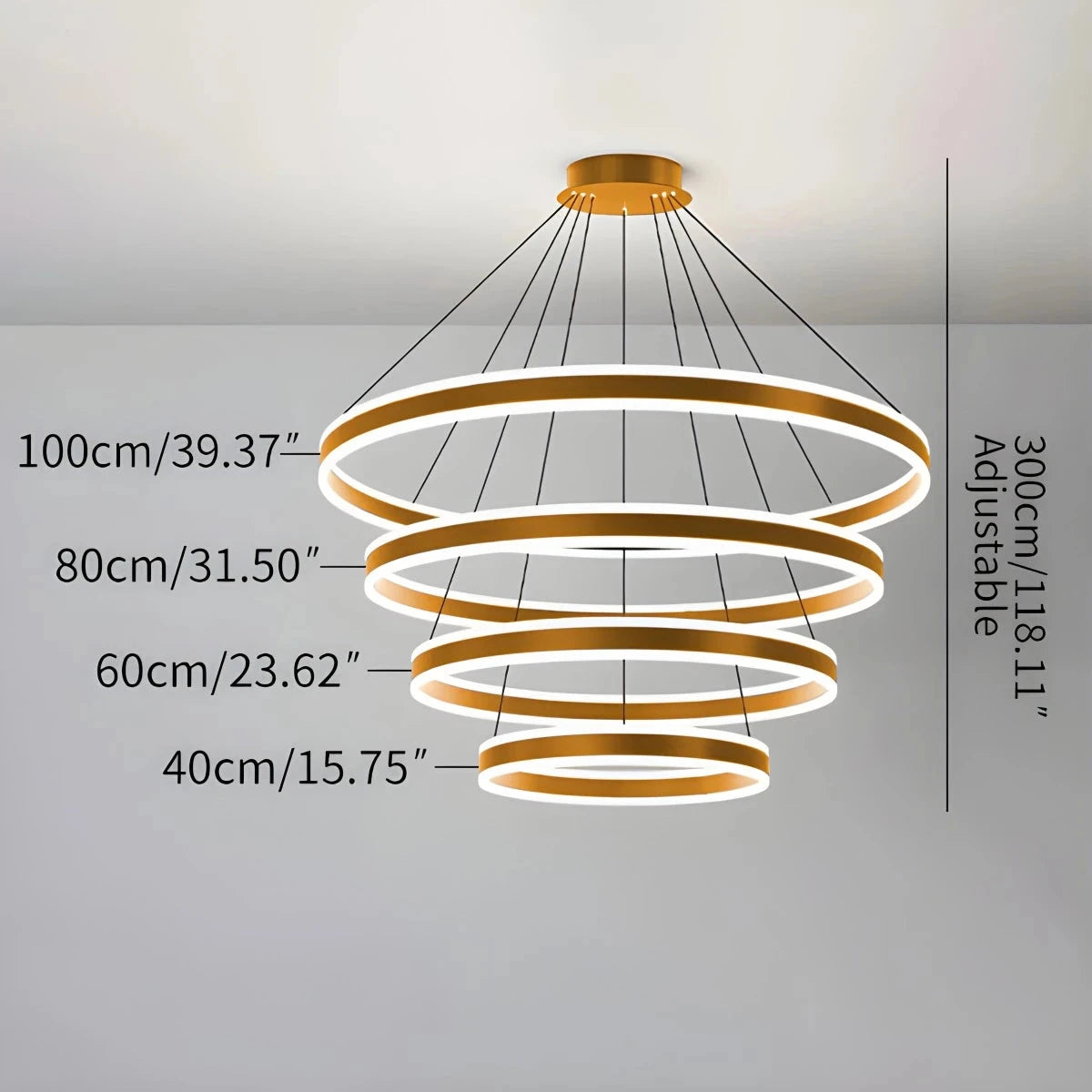 Antizer Circle Layered Living Room Chandelier