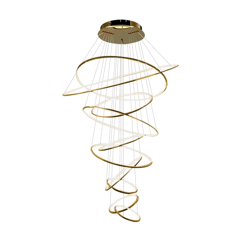 Antizer Large Tiered Ring Foyer Chandelier