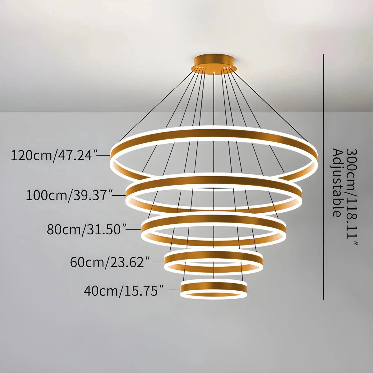 Antizer Circle Layered Living Room Chandelier