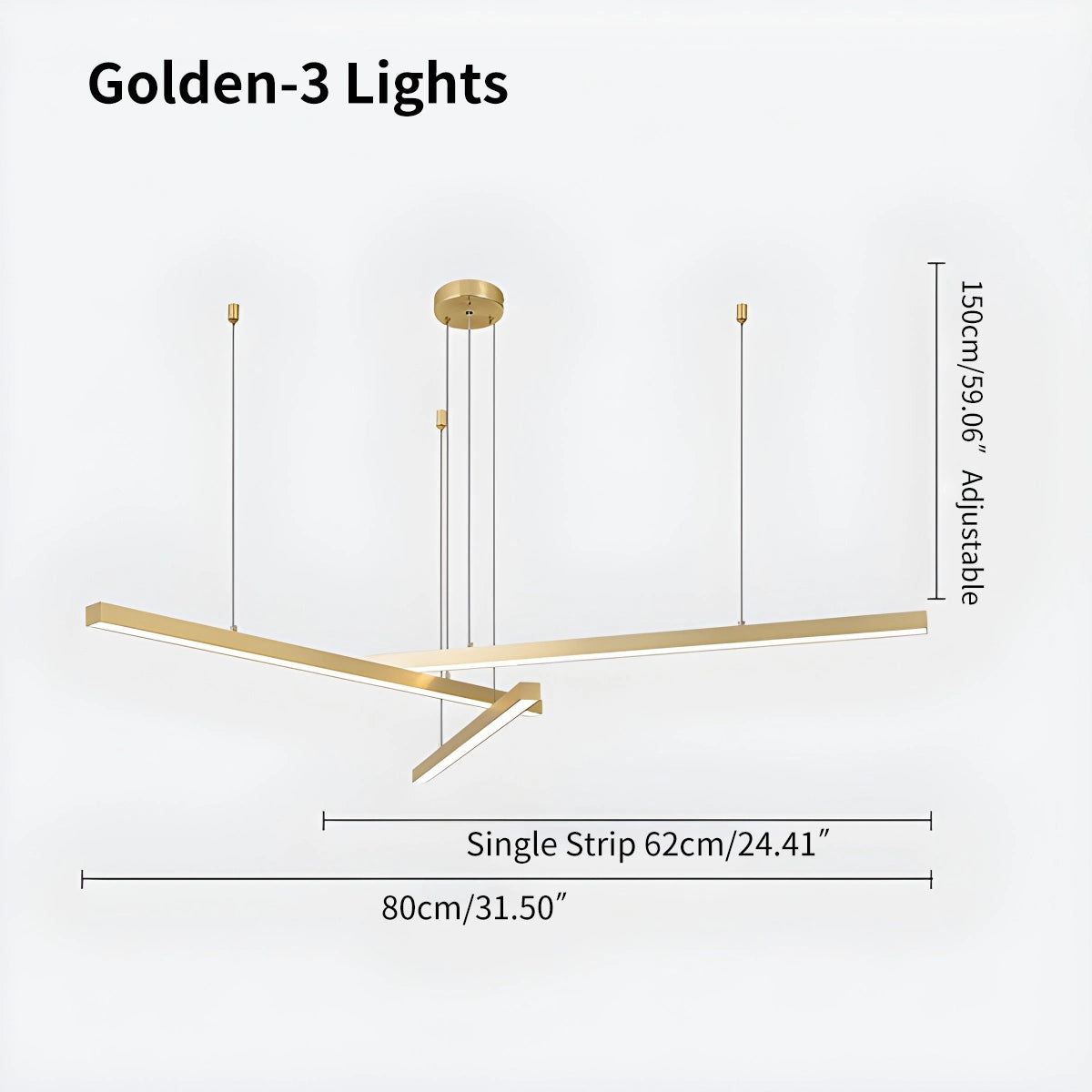 Antizer Multi Light Sticks LED Chandelier for Living Room