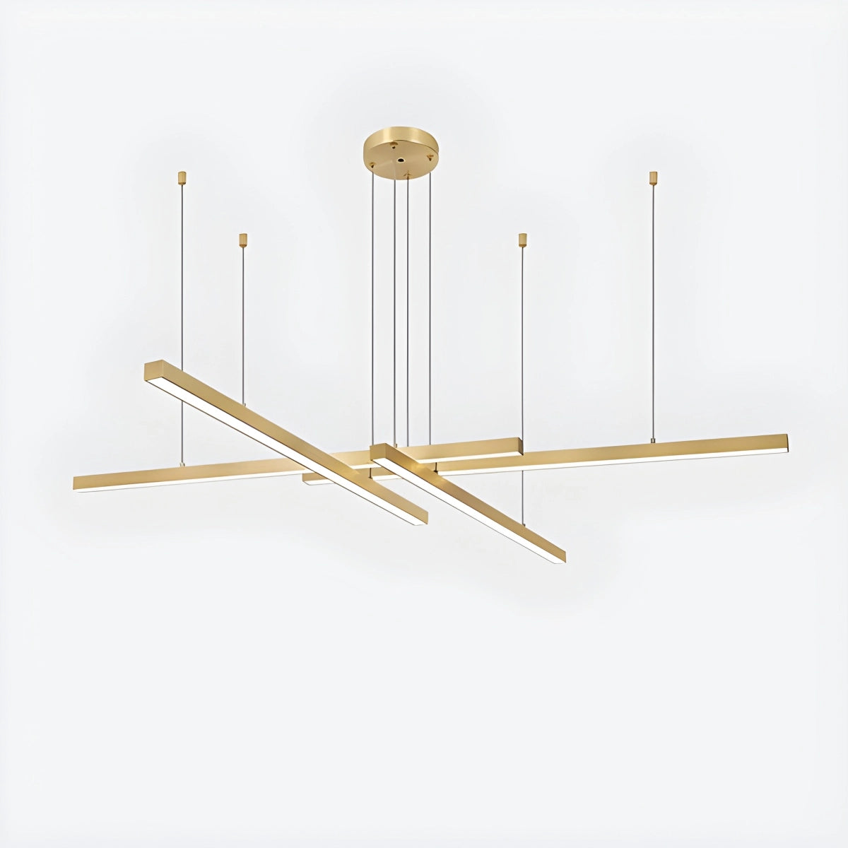 Antizer Multi Light Sticks LED Chandelier for Living Room Golden 4 Lights