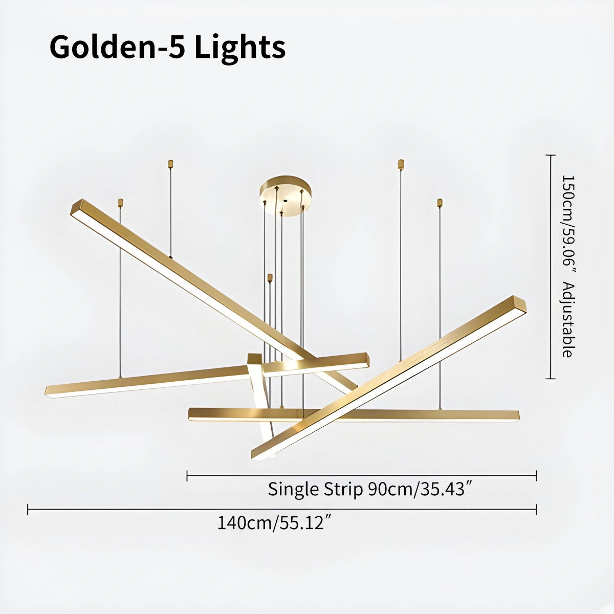 Antizer Multi Light Sticks LED Chandelier for Living Room