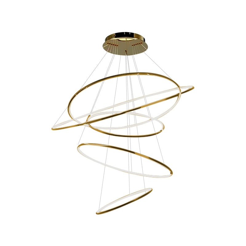 Antizer Large Tiered Ring Foyer Chandelier