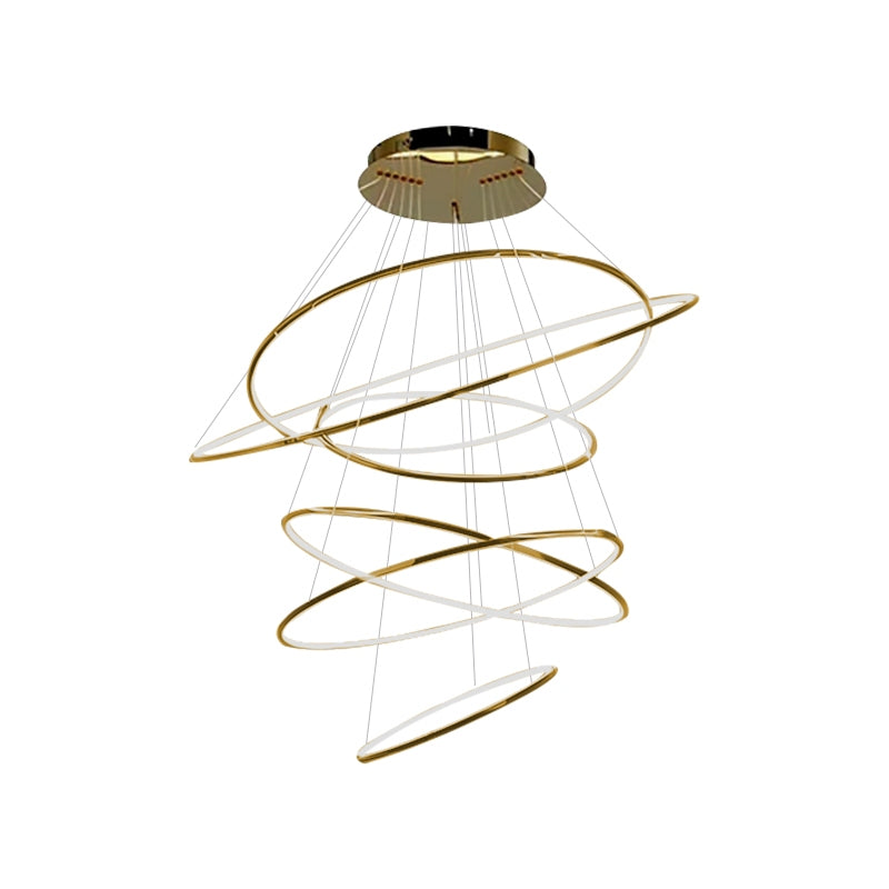 Antizer Large Tiered Ring Foyer Chandelier
