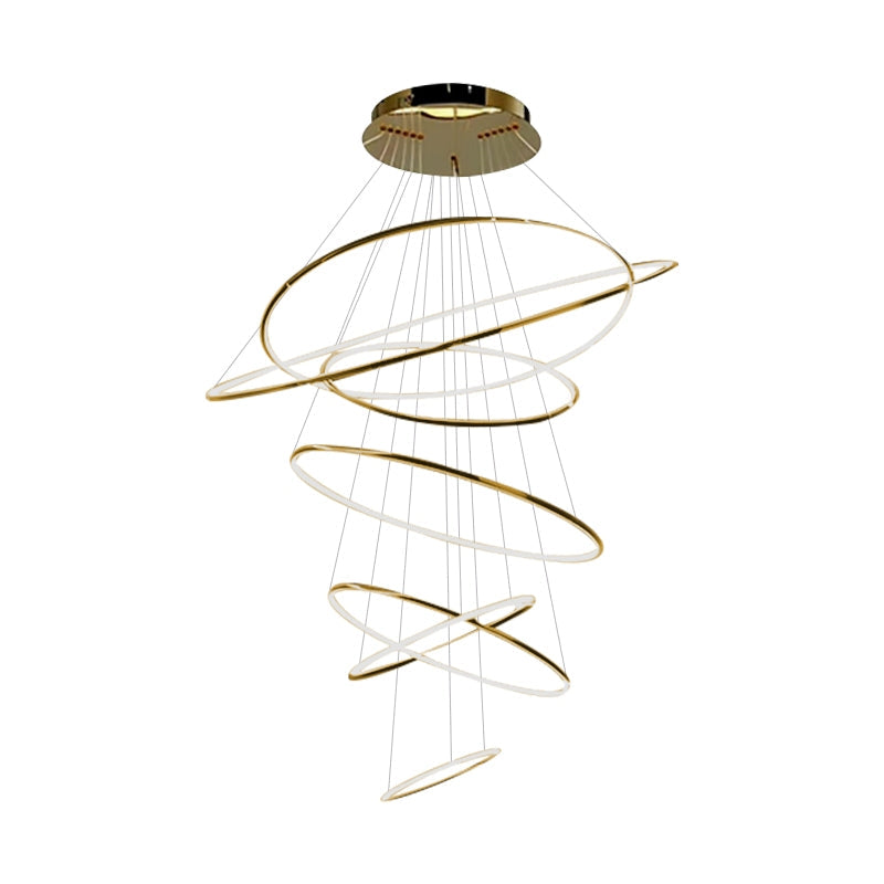 Antizer Large Tiered Ring Foyer Chandelier