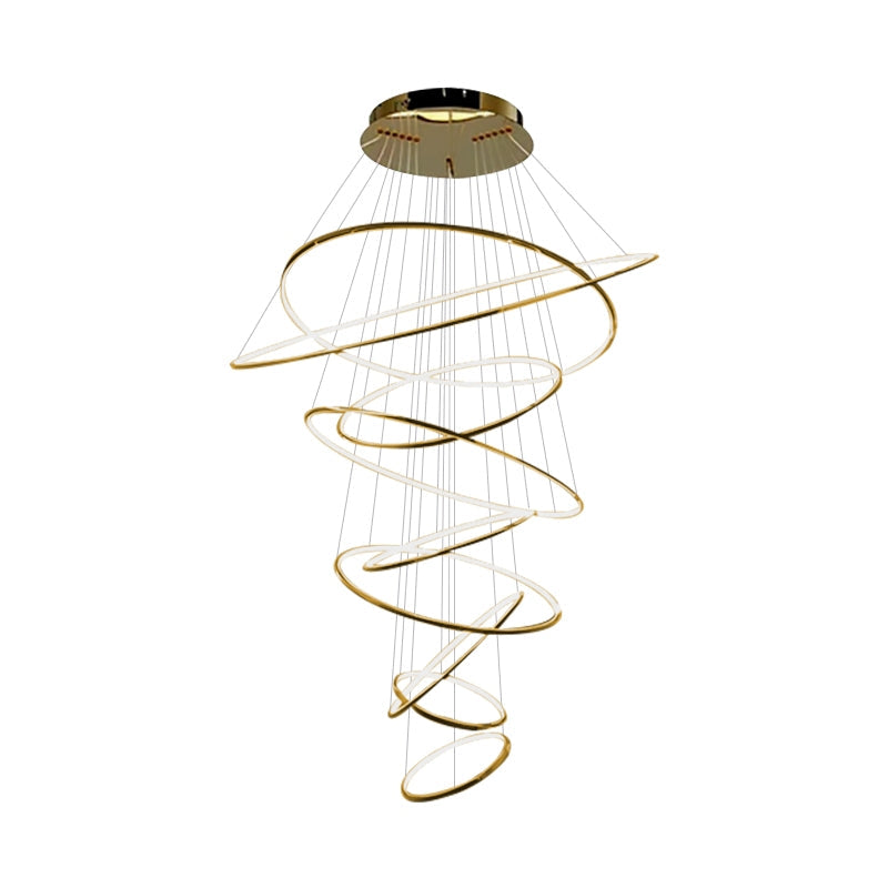Antizer Large Tiered Ring Foyer Chandelier