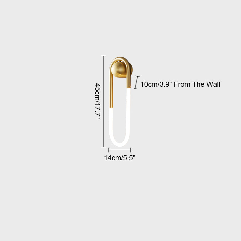 Antizer Oval Brass Wall Sconce for Living Room
