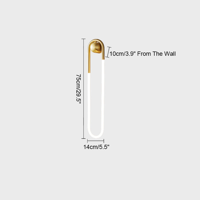 Antizer Oval Brass Wall Sconce for Living Room