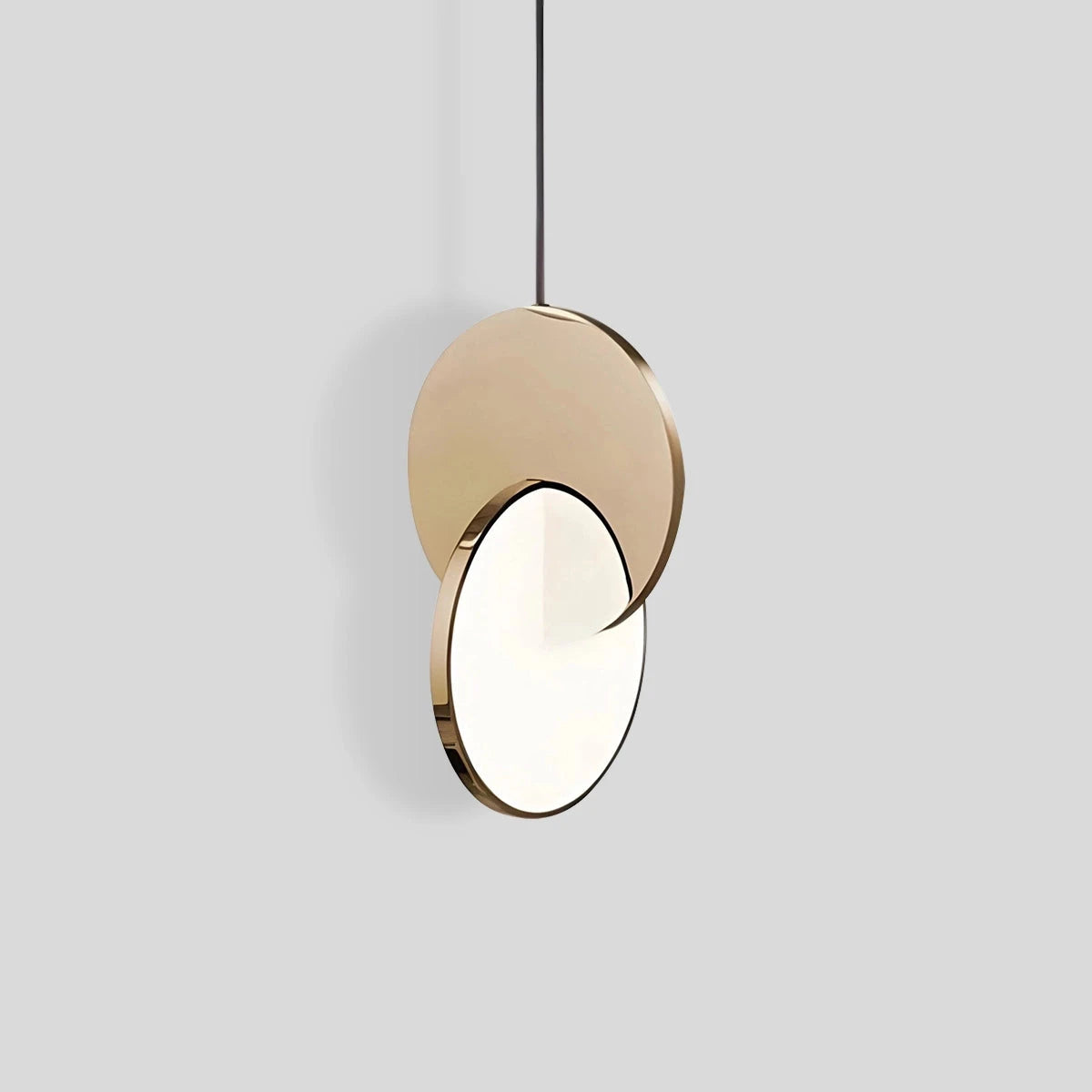 Antizer Minimalist LED Pendant Light for Living Room Kitchen Golden