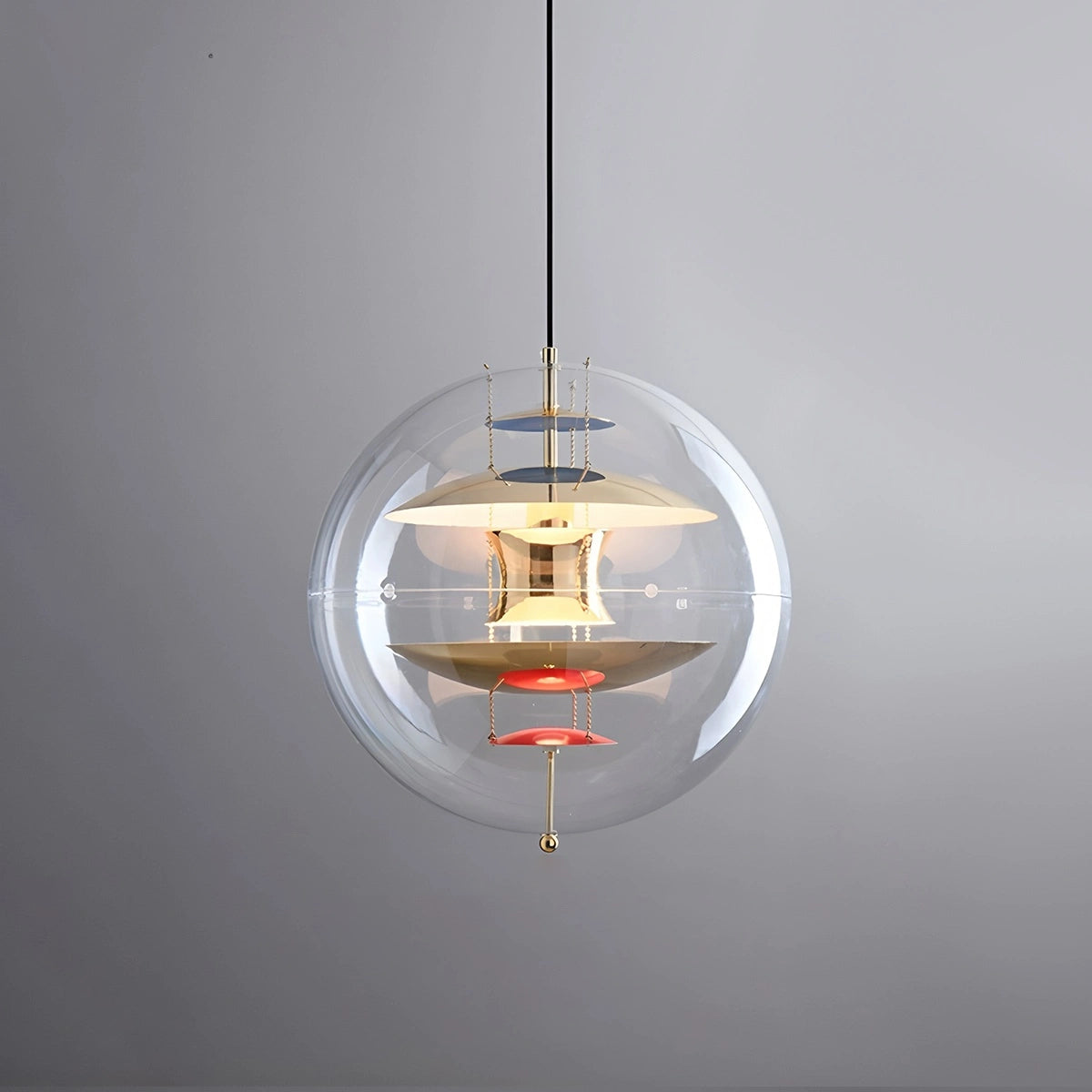 Antizer Danish Globe Dining Room Pendant Light Golden Warm Light