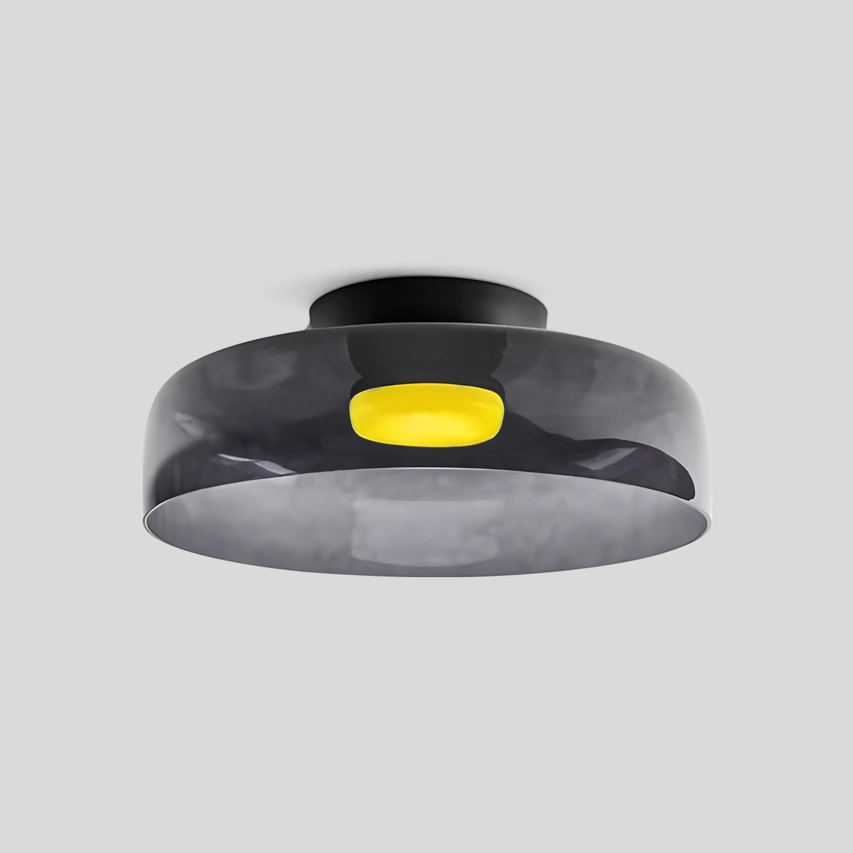 Antizer Colored Glass Ceiling Light for Bedroom Gray 1 Layer D42cm / 16.54″