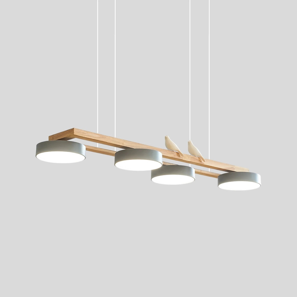 Antizer Sienna Bird Long Chandelier for Dining Room Gray