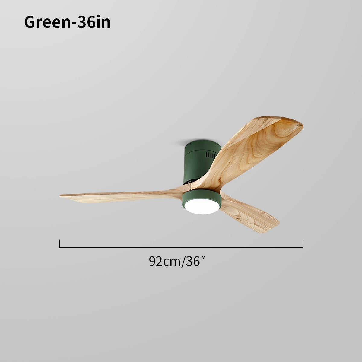 green hugger ceiling fan lamp size
