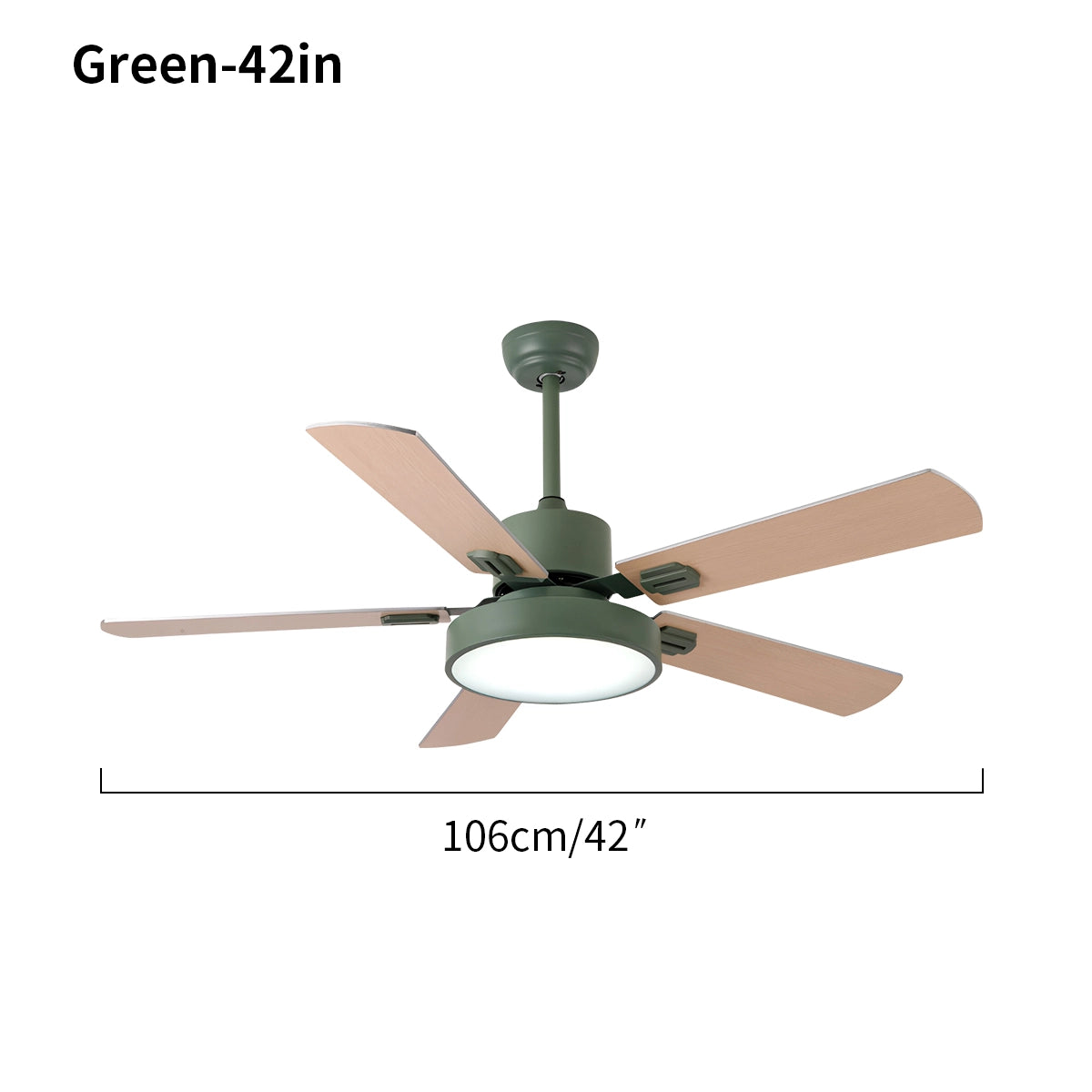 Antizer 5 Blade Vintage Ceiling Fan Light for Living Room