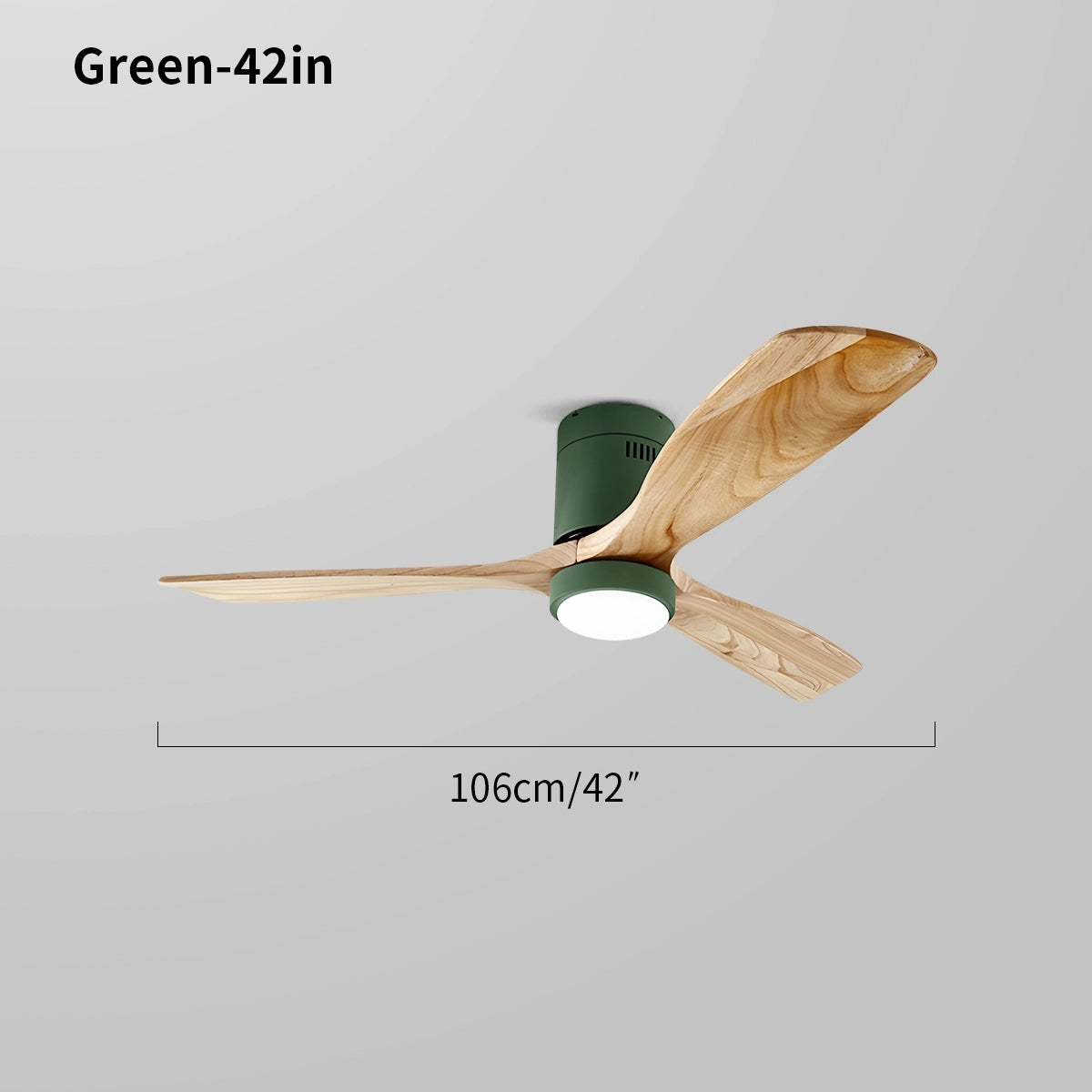 green hugger ceiling fan lamp size