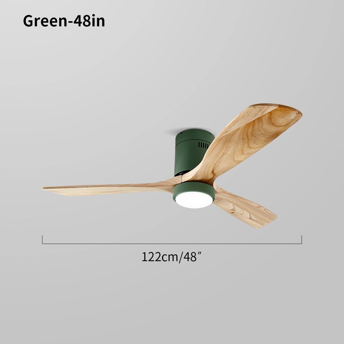 green hugger ceiling fan lamp size