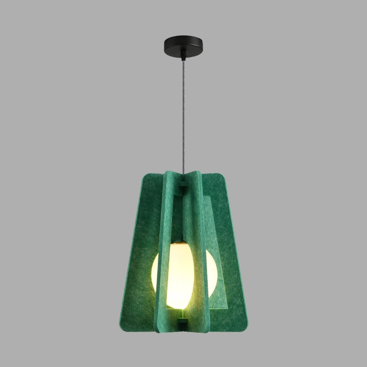 Antizer Square Pavilion Acoustic Pendant Light Green