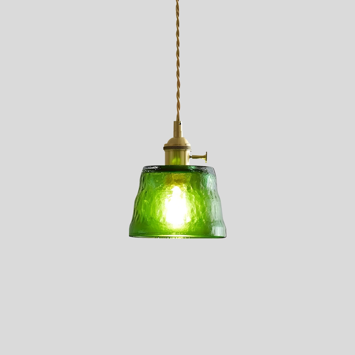 Antizer Nordic Cup Glass Pendant Lamp for Bedside Green