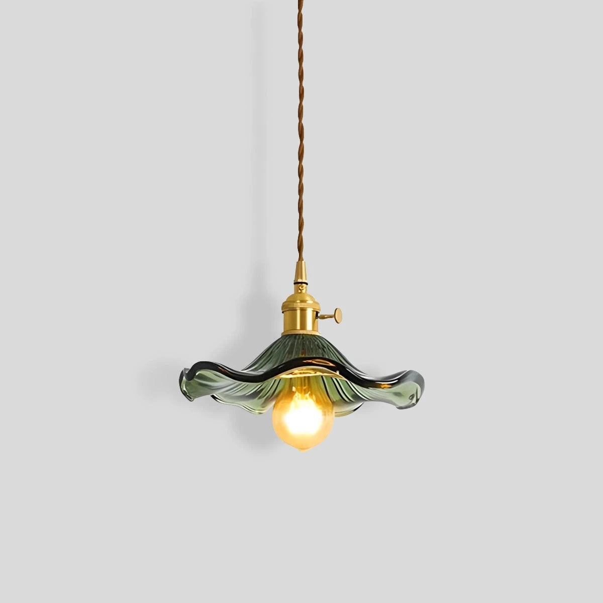 Antizer Nordic Japanese Glass Chandelier for Living Room Green Warm Light