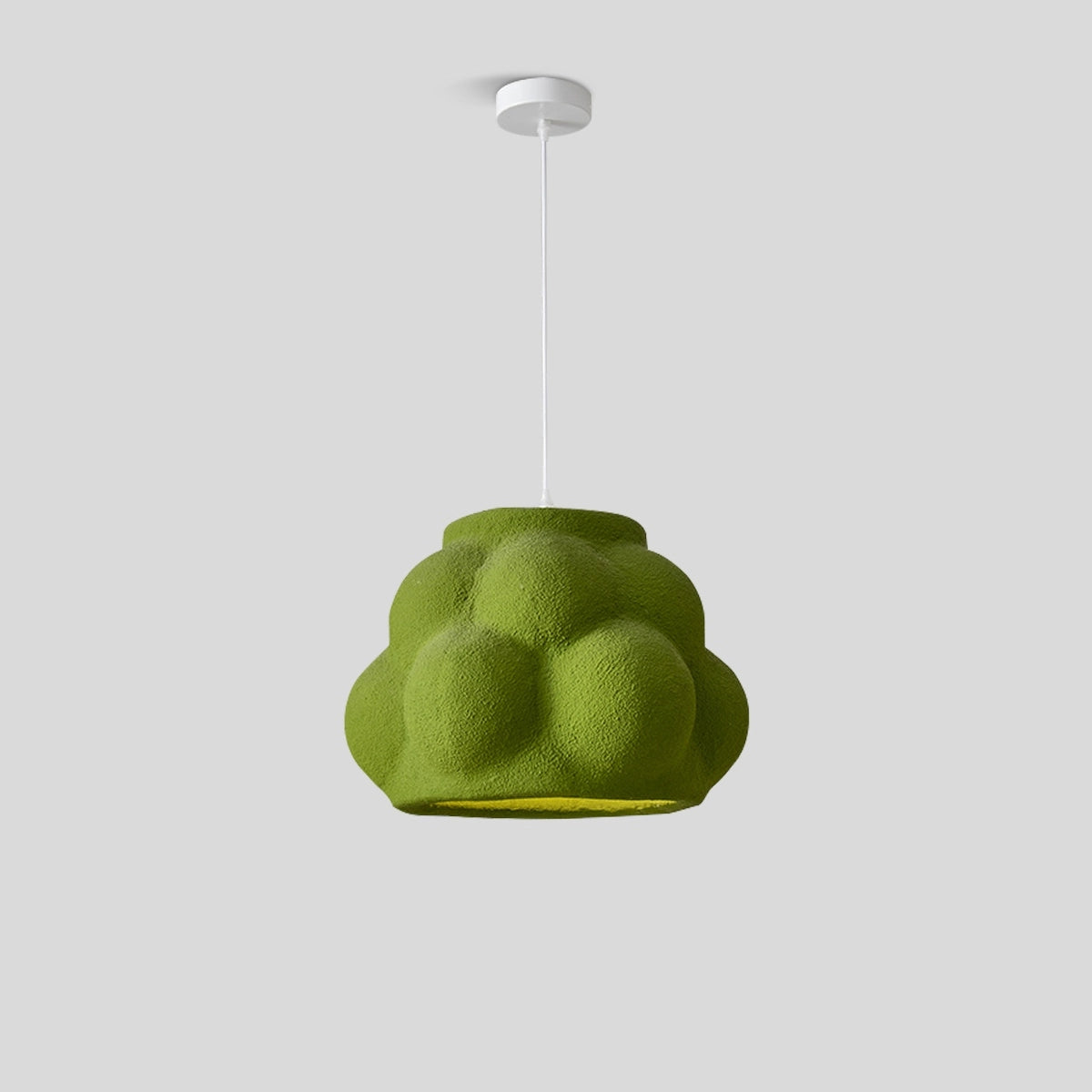 Antizer Wabi Sabi Cloud Pendant Light for Living Room Green Dia 40cm x H 28cm / ∅ 15.75″ x H 11.02″ Warm Light