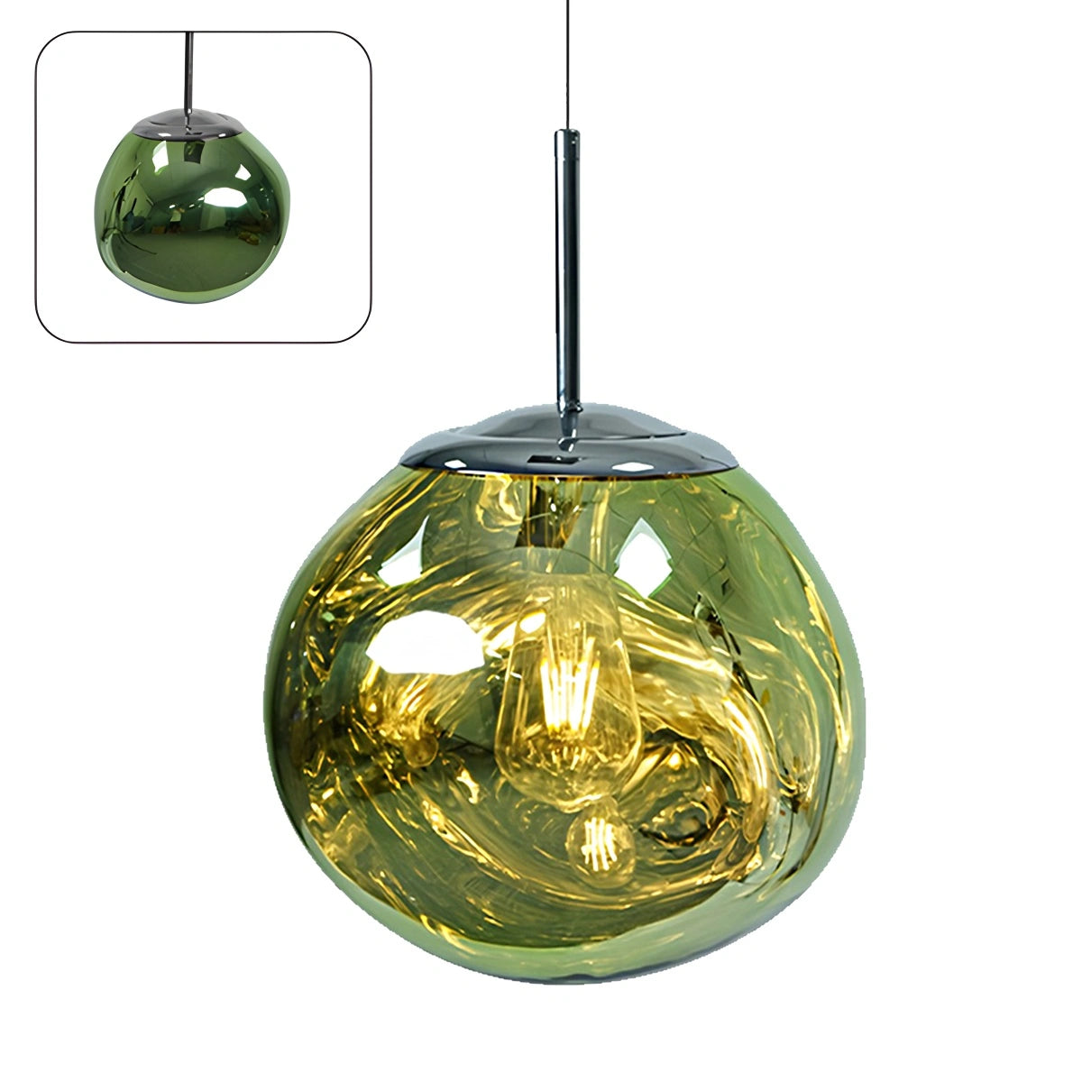 Antizer Modern Lava Pendant Light for Dining Room Green