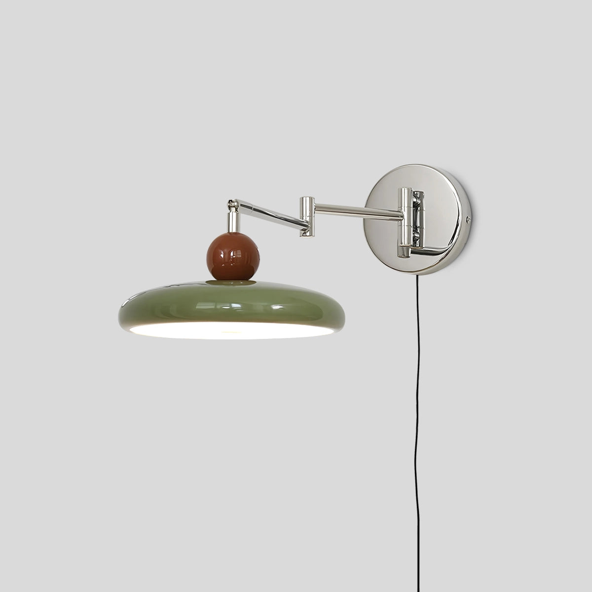 Antizer Lola Adjustable Arm Plug-in Wall Lamp Green Warm Light