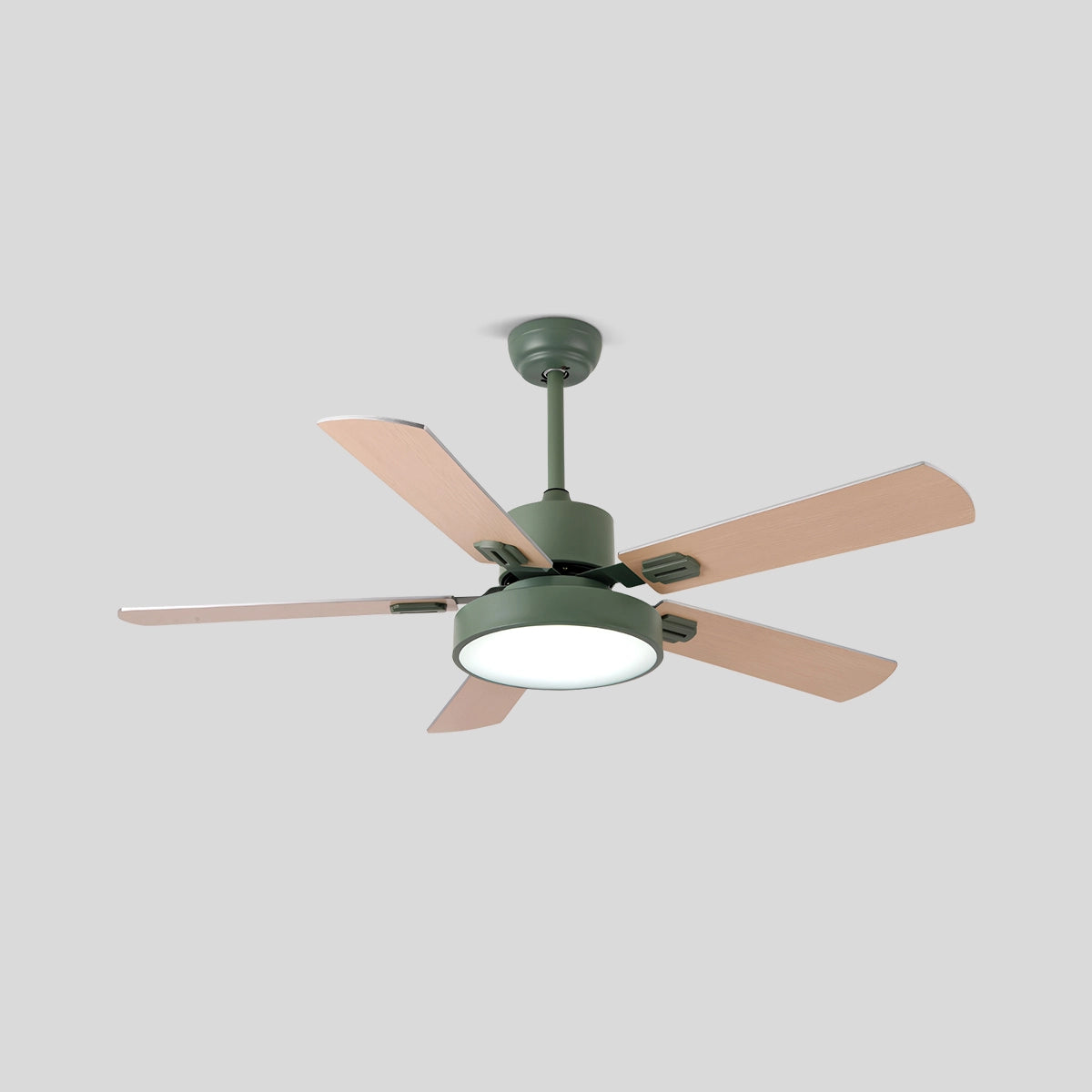 Antizer 5 Blade Vintage Ceiling Fan Light for Living Room Green