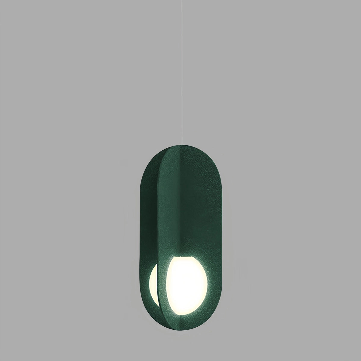 Antizer Carambola Acoustic Pendant Light for Dining Area Green Dia 23cm x H 50cm / ∅ 9.06" x H 19.69"