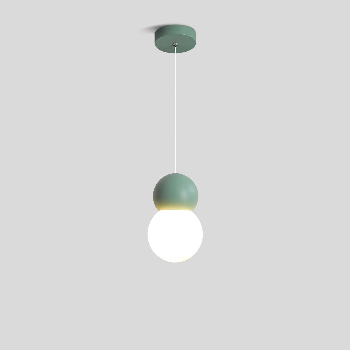 Antizer Cream Style Globe Pendant Light Small Bedside Lamp Green