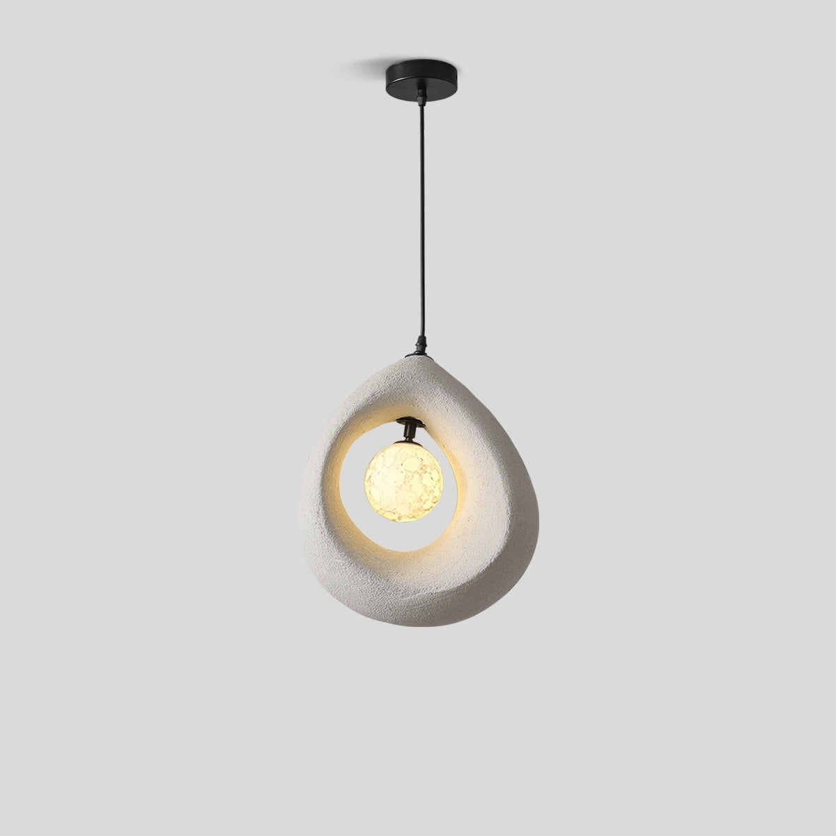 Antizer Circular Wabi Sabi Pendant Light Modern Lighting Grey Style A Warm Light