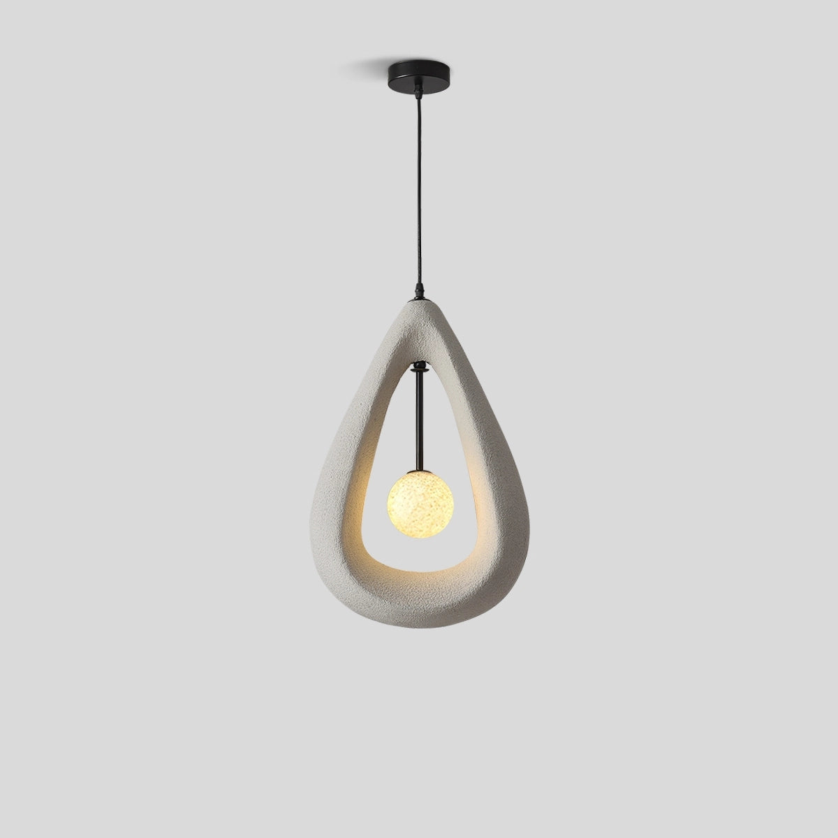 Antizer Contemporary Creative Teardrop Orb Pendant Light Grey Style B Warm Light