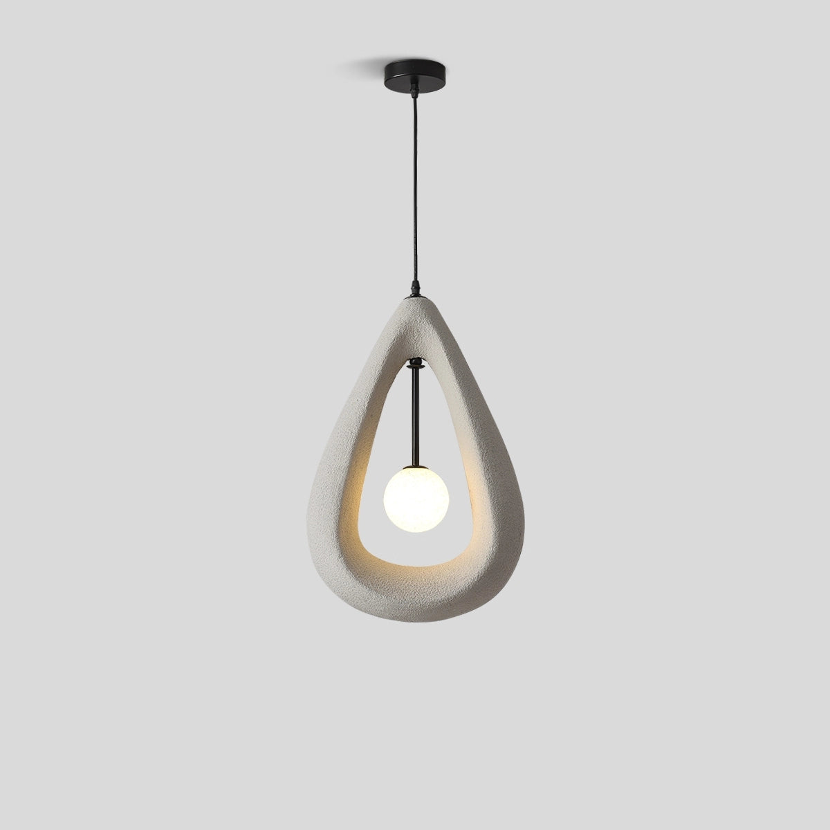 Antizer Contemporary Creative Teardrop Orb Pendant Light Grey Style C Warm Light
