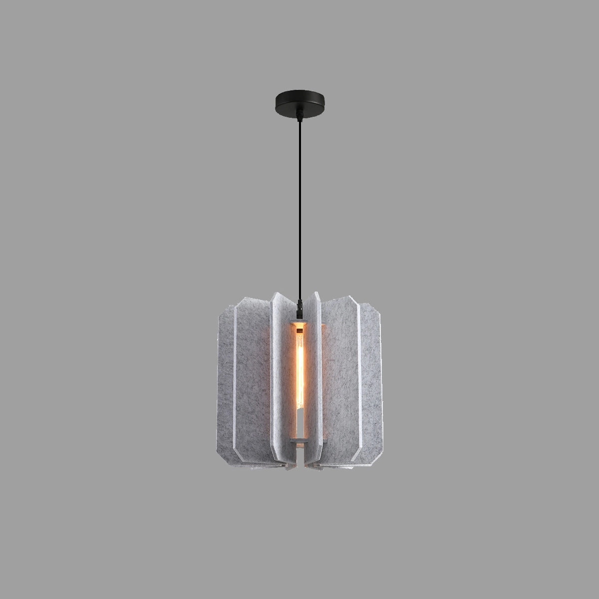 Antizer Rectangular Piece Acoustic Pendant Light Grey Dia 42cm x H 40cm / ∅ 16.54" x H 15.75"