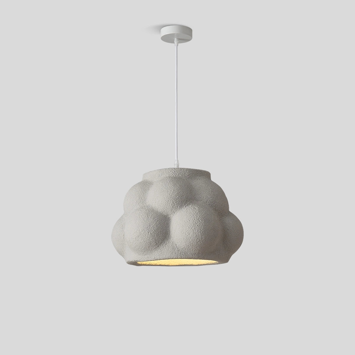 Antizer Wabi Sabi Cloud Pendant Light for Living Room Grey Dia 40cm x H 28cm / ∅ 15.75″ x H 11.02″ Warm Light