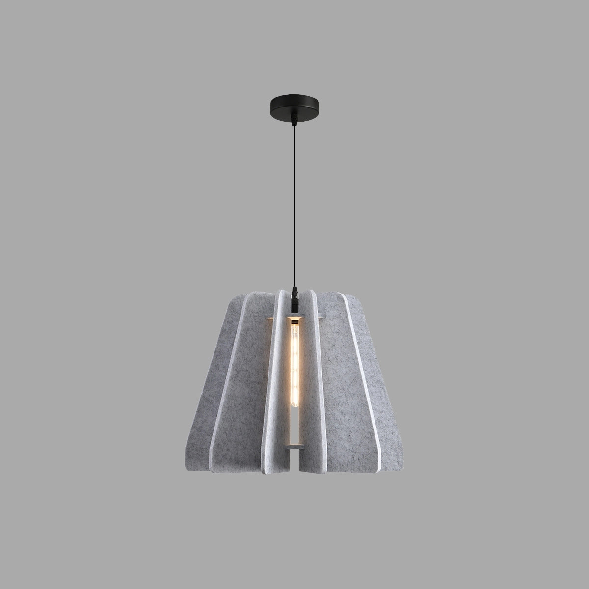 Antizer Triangle Piece Acoustic Pendant Light Grey Dia 50cm x H 40cm / ∅ 19.69" x H 15.75"