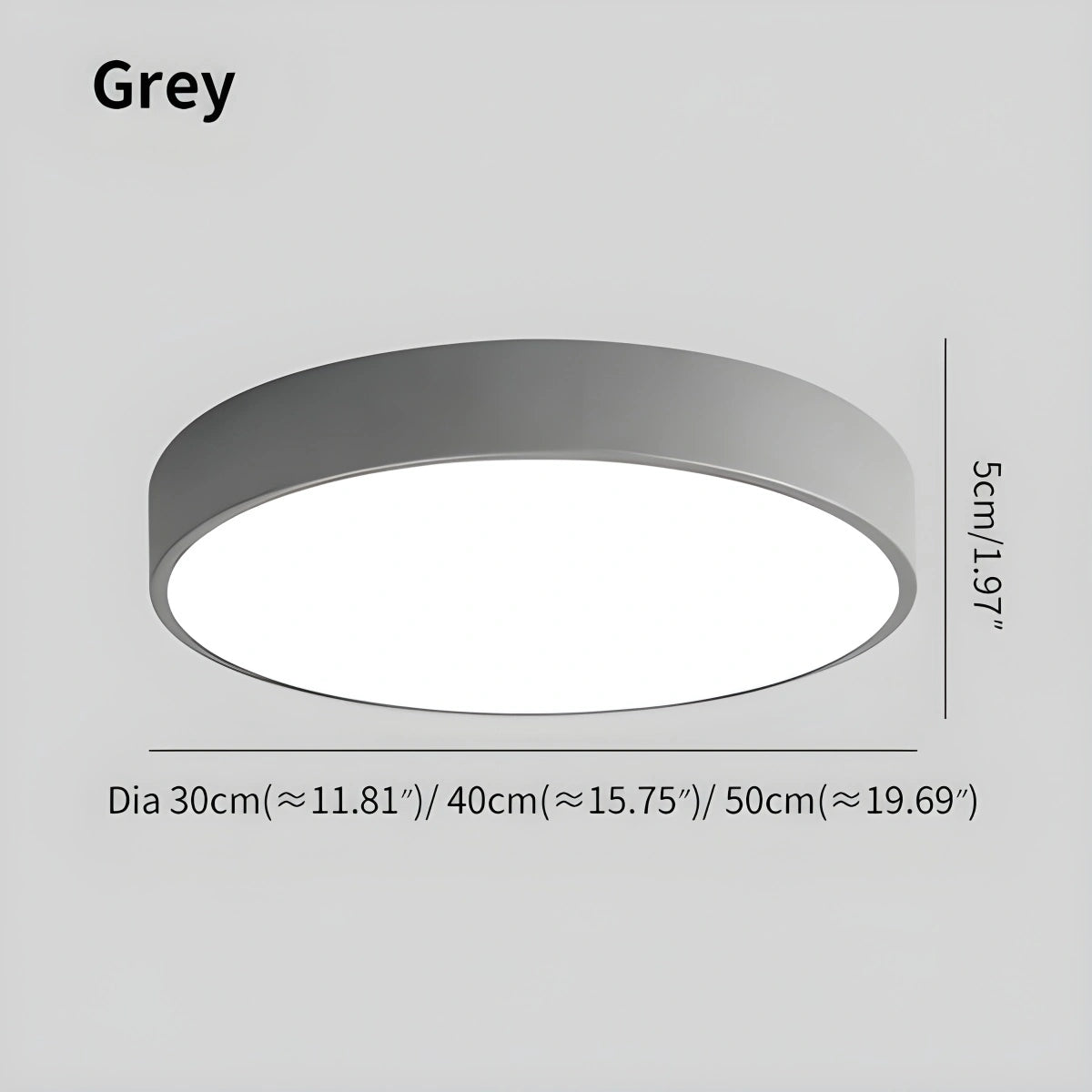 modern circular ceiling light size