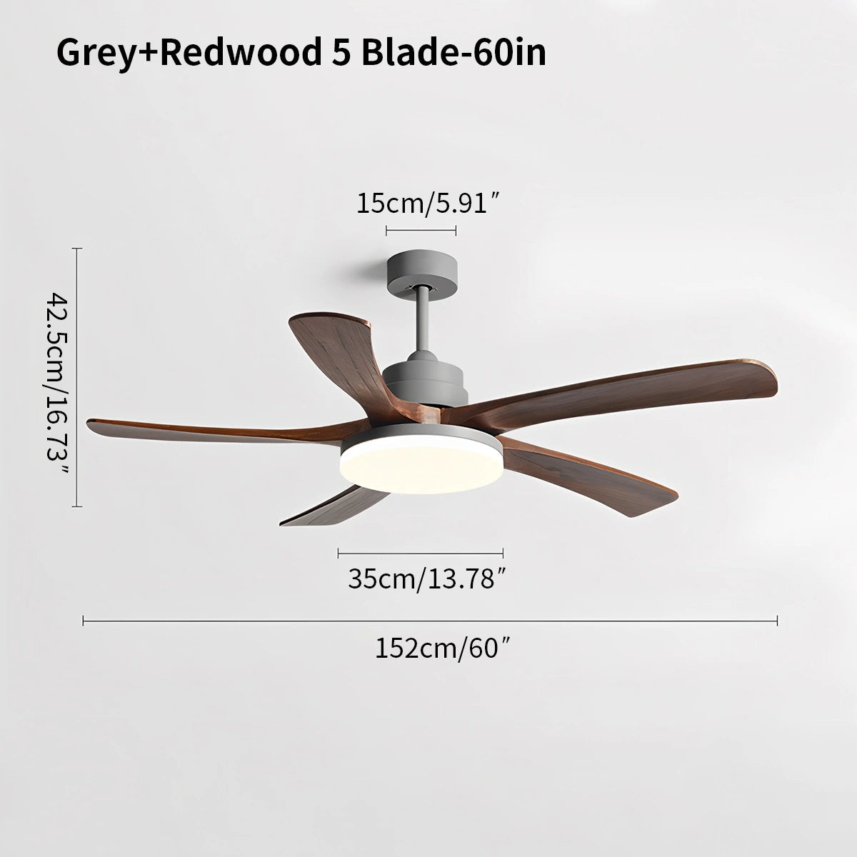 Antizer High Wind Wood Ceiling Fan Light