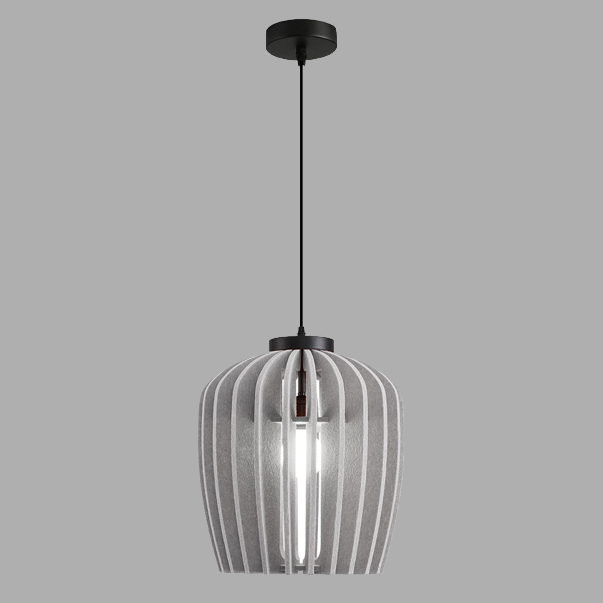 Antizer Wine Jar Shape Acoustic Pendant Light Grey Dia 37cm x H 40cm / ∅ 14.57" x H 15.75"