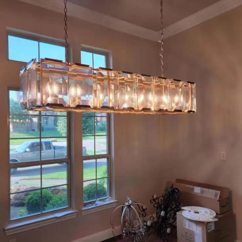 Antizer Harlow Multi Crystal Rectangular Chandelier