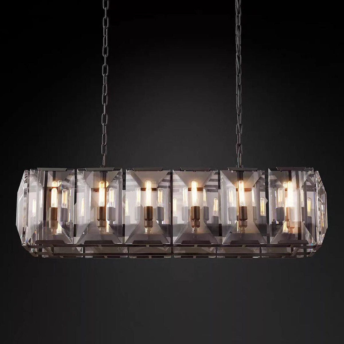 Antizer Harlow Multi Crystal Rectangular Chandelier