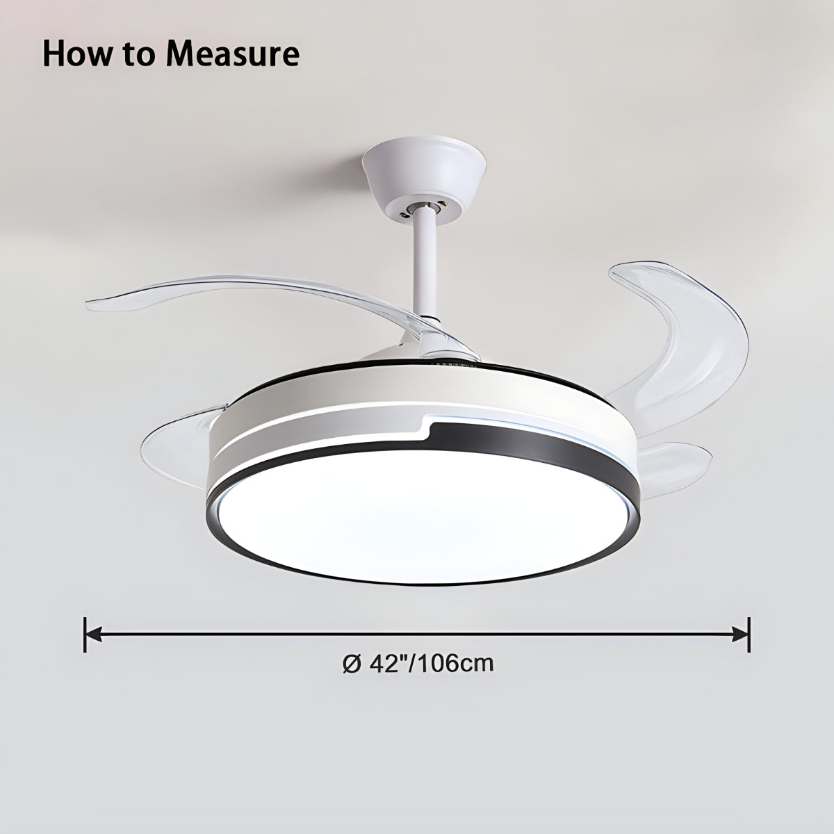 Antizer Remote Minimalist Hugger Ceiling Fan
