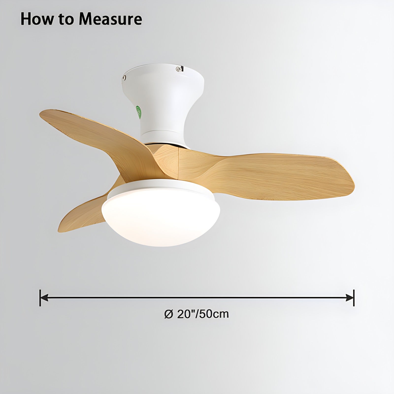 Antizer Small Propeller Ceiling Fan With Light