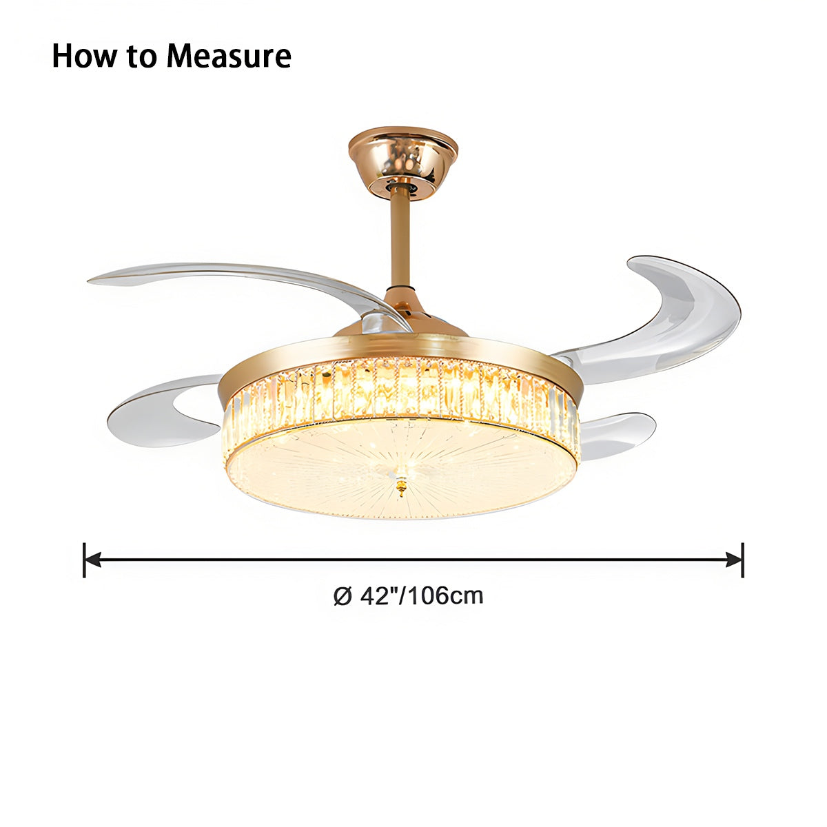 Antizer Remote Hugger Ceiling Fan Light