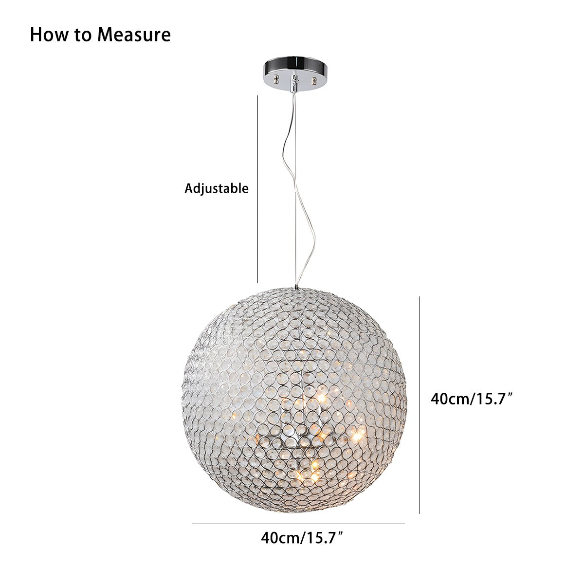 Antizer Creative Crystal Ball Chandelier for Dining Room