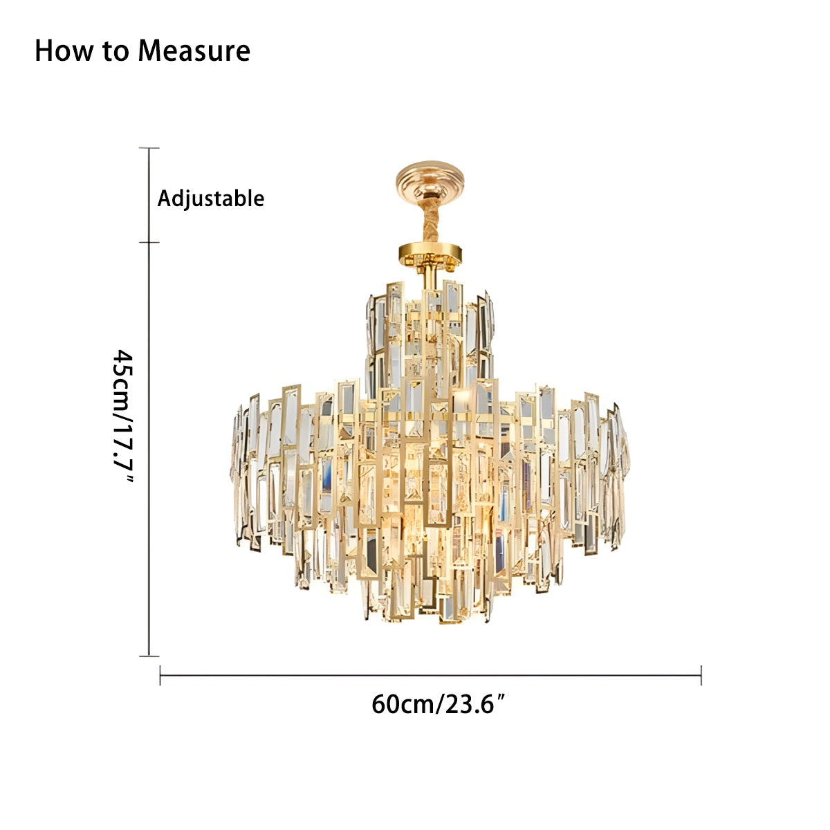 Antizer Lucienne Crystal Chandelier for Living Room