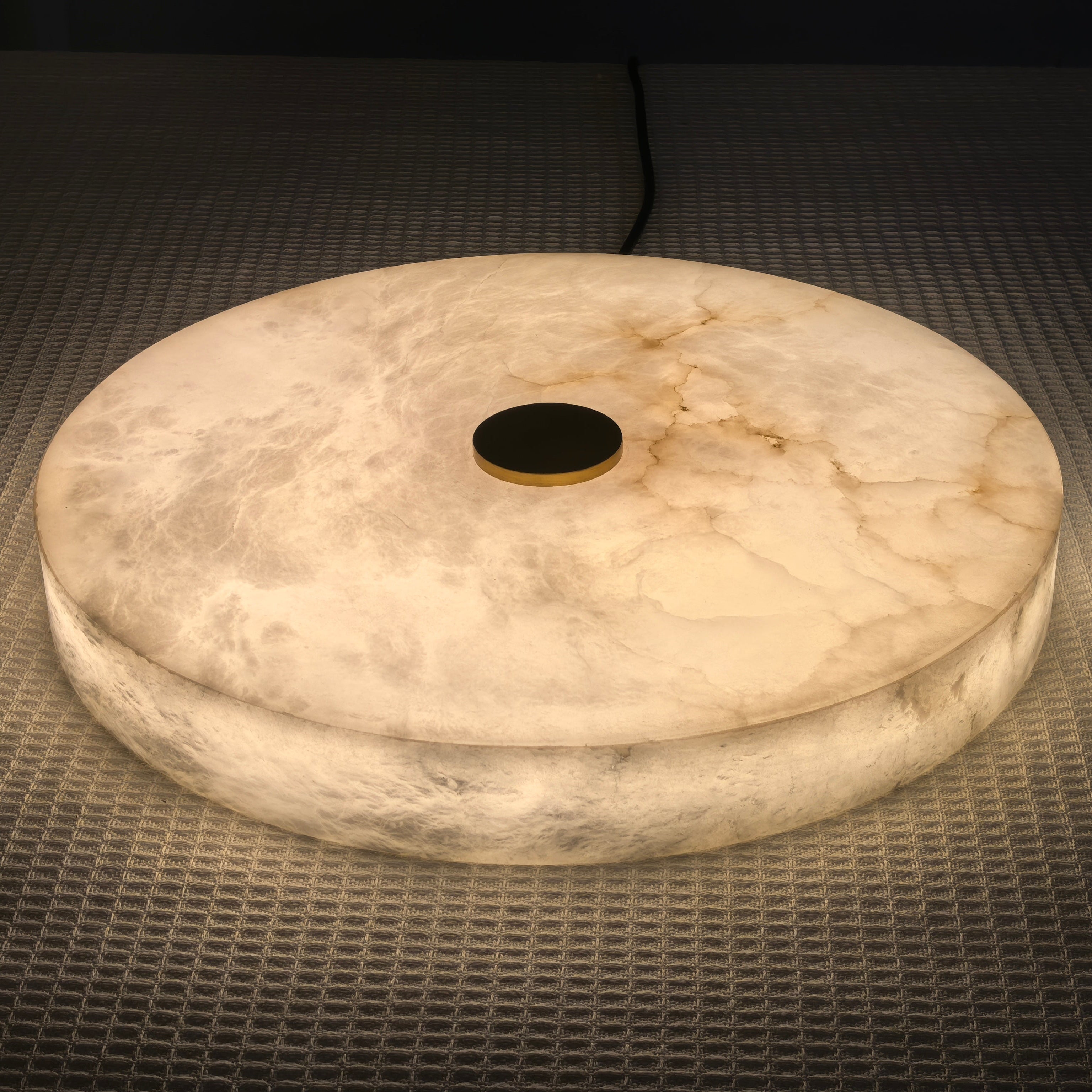 Antizer Modern Round Alabaster Ceiling Light