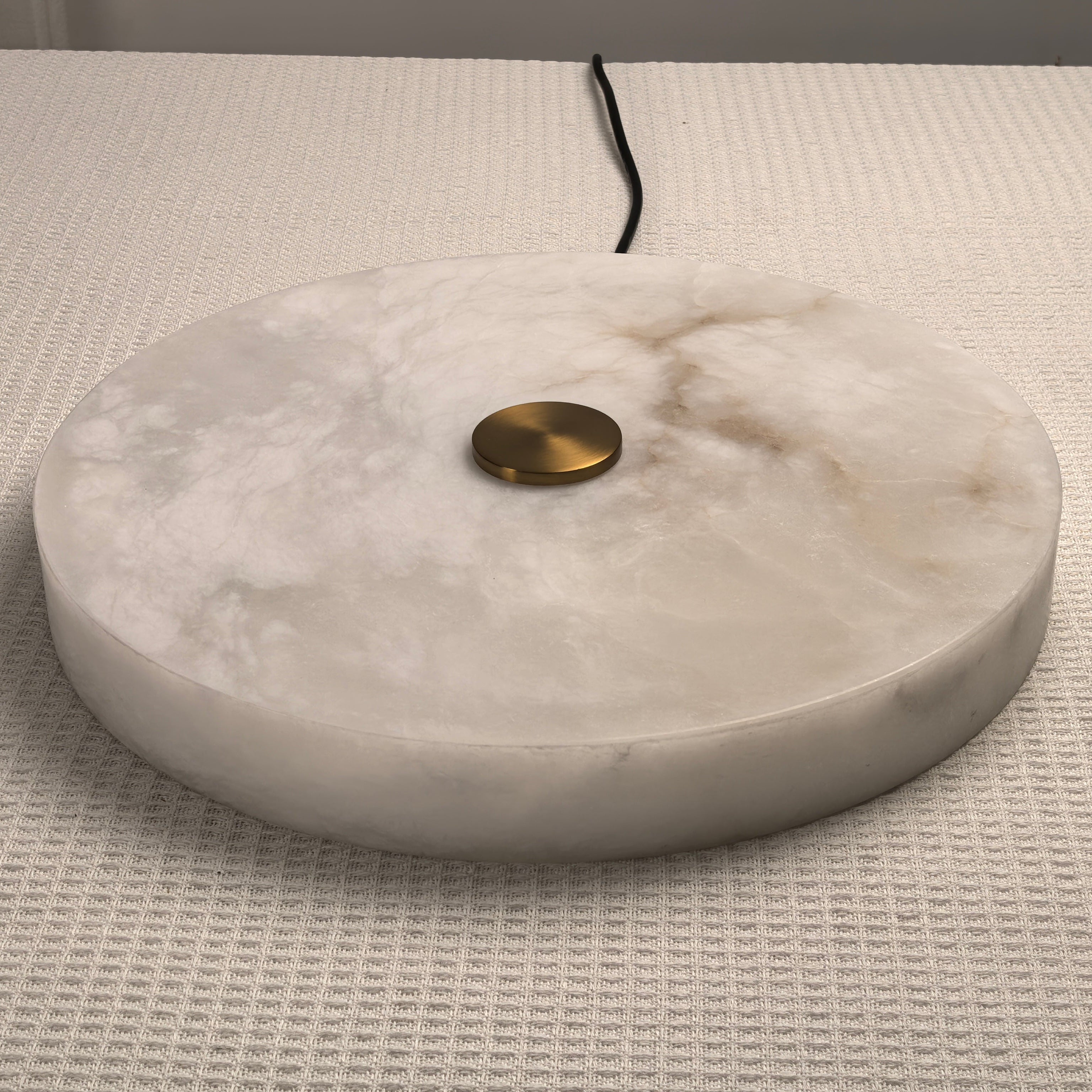 Antizer Modern Round Alabaster Ceiling Light