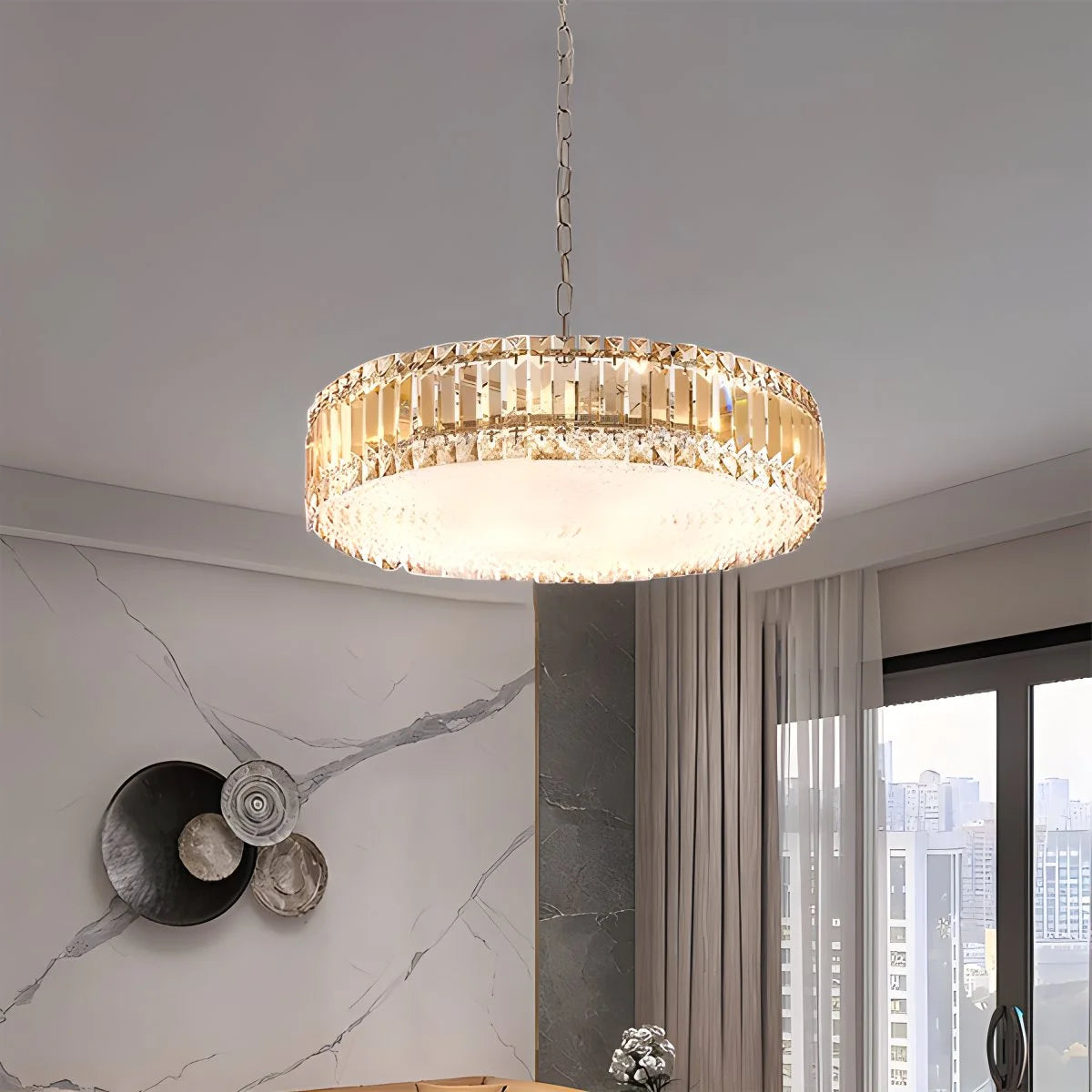 Antizer K9 Crystal Pendant Light for Dining Room