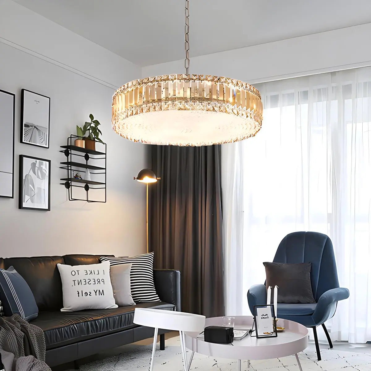 Antizer K9 Crystal Pendant Light for Dining Room