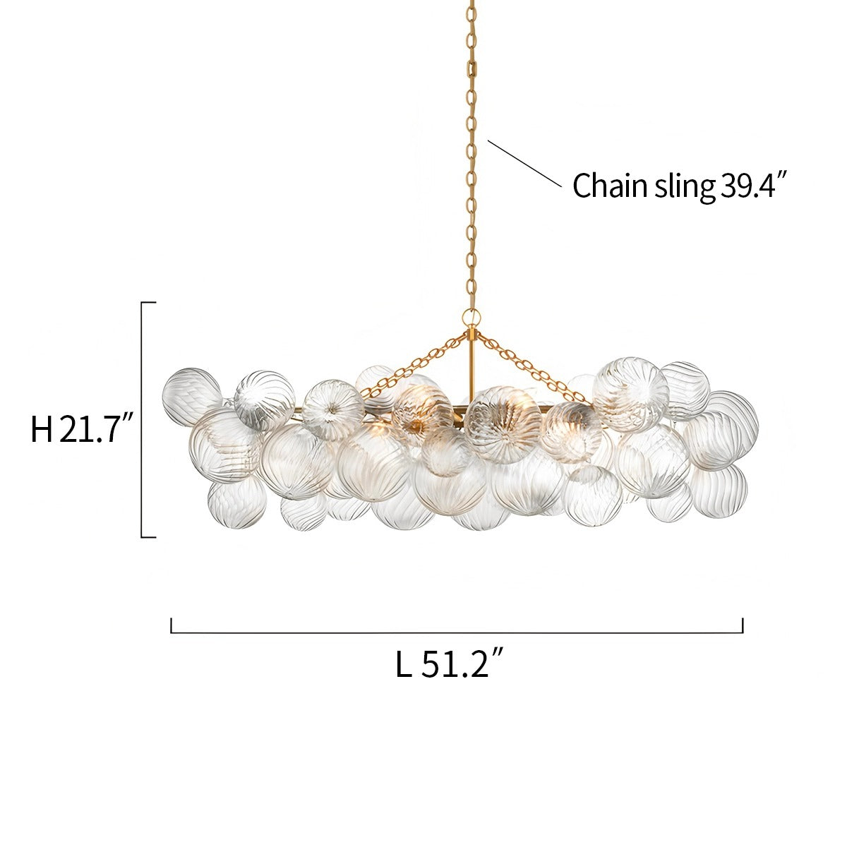Antizer Vortex Glass Bubble Ball Chandelier